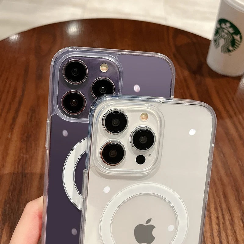 Original Clear Magnetic MagSafe Wireless Charging Case ( Anti-Yellow)