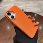 iPhone 16 Series  Leather Texture Bumper Shell Shockproof Lens Case
