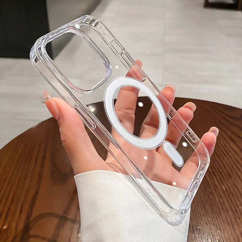 Original Clear Magnetic MagSafe Wireless Charging Case ( Anti-Yellow)