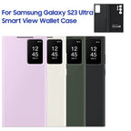 Smart View Wallet Flip Case For Samsung Galaxy S23 Ultra/S24 Ultra