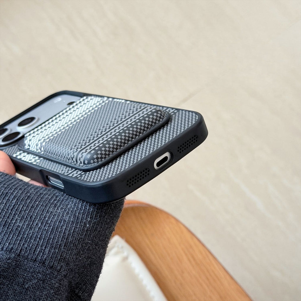 Carbon Fiber Magnetic 2-in-1 Card Holder Protective Case