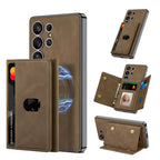 Galaxy S25 Ultra Magnetic Detachable Card Wallet Leather Case