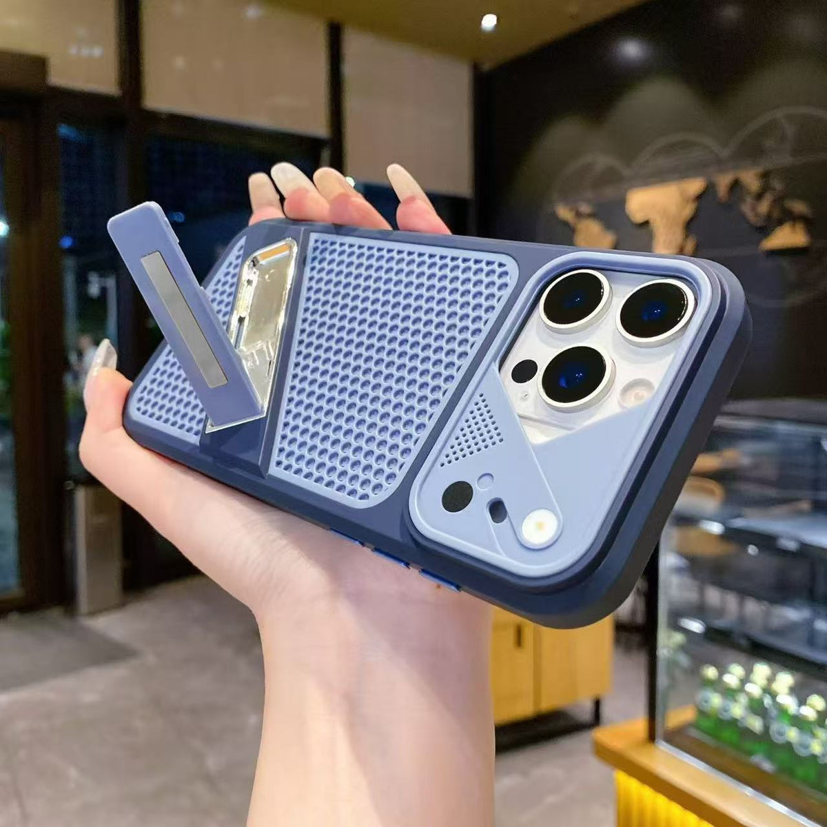 New Summer Hot Item Heat Dissipation case Invisible Bracket 2-in-1 Case