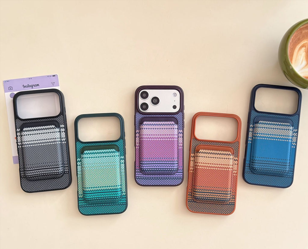 Carbon Fiber Magnetic 2-in-1 Card Holder Protective Case