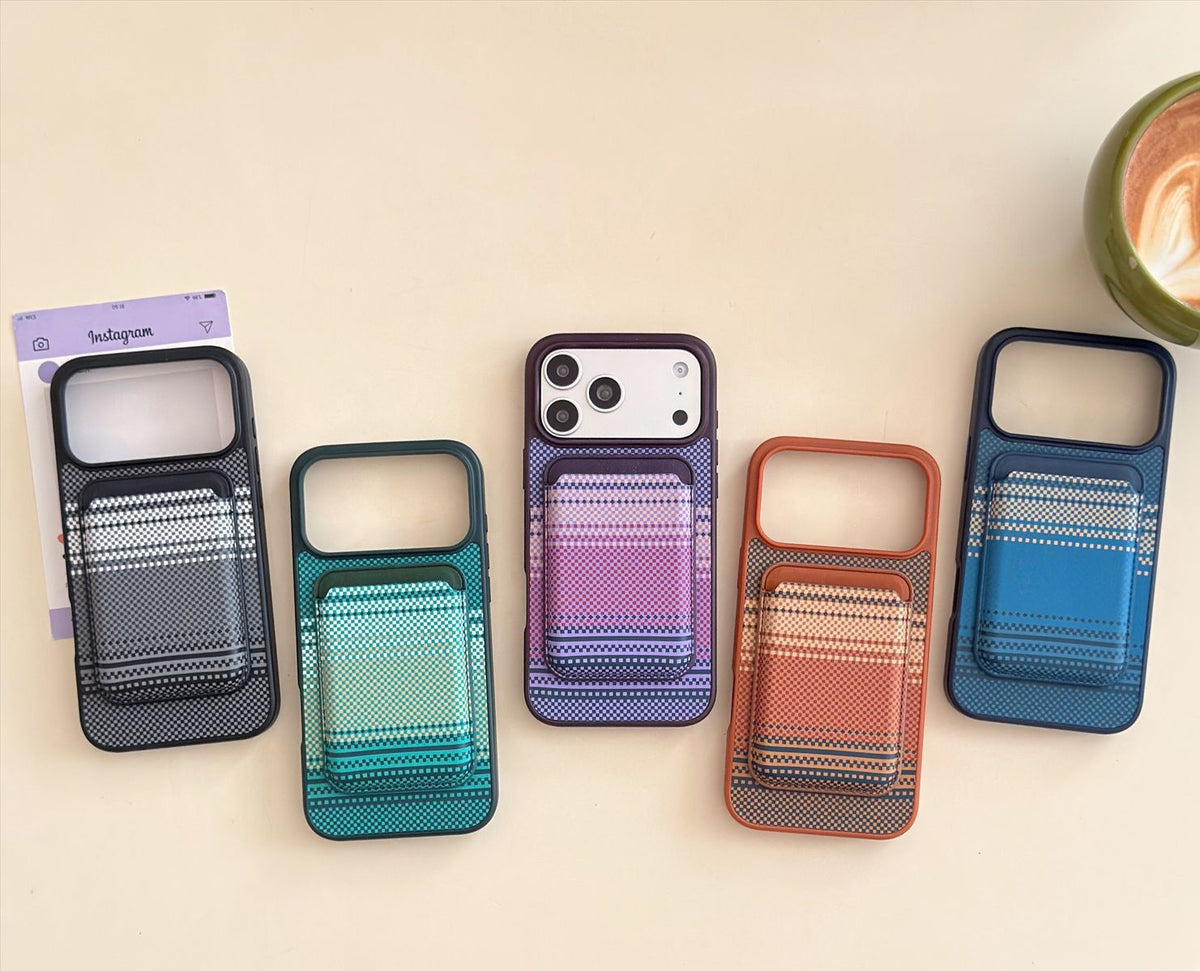 Carbon Fiber Magnetic 2-in-1 Card Holder Protective Case