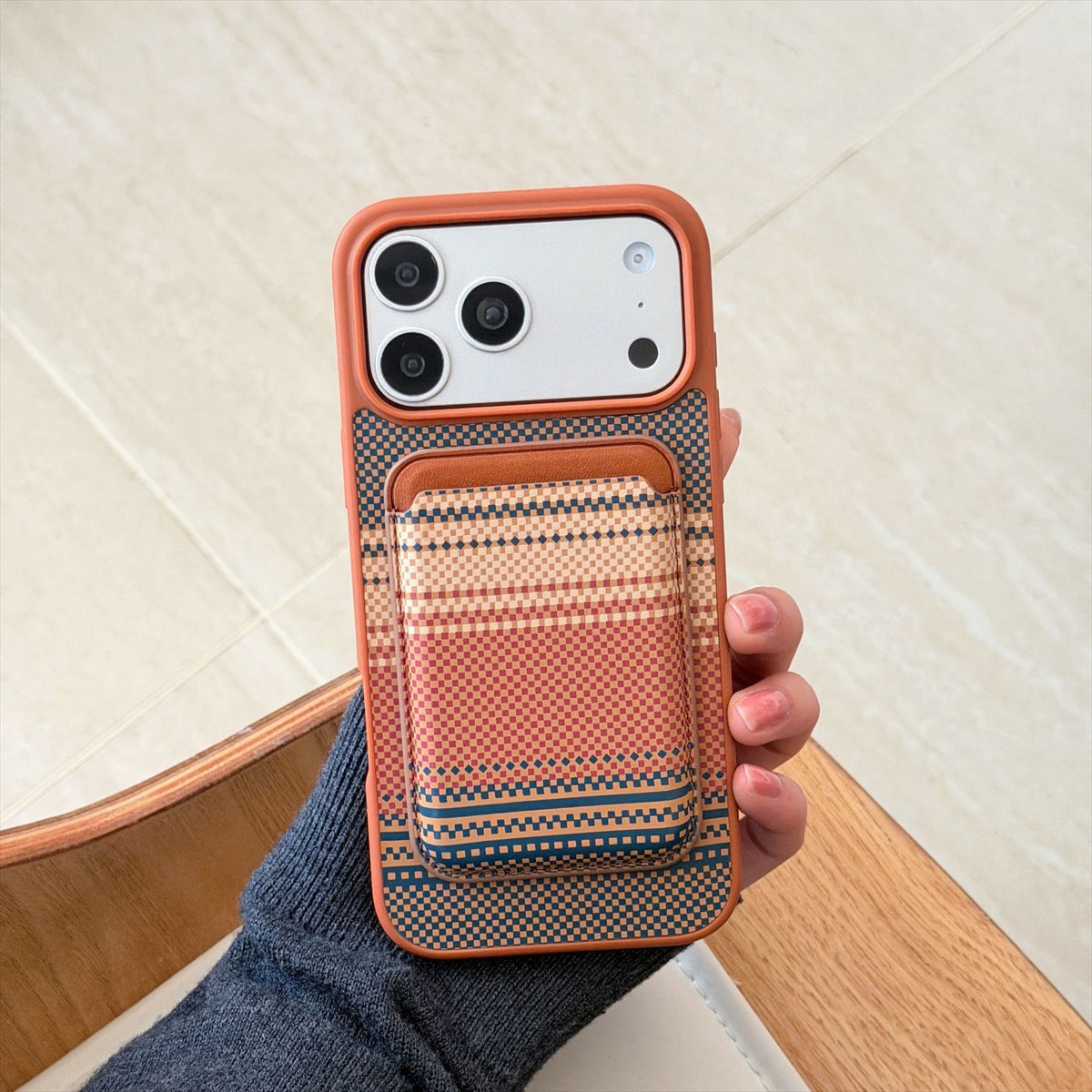 Carbon Fiber Magnetic 2-in-1 Card Holder Protective Case