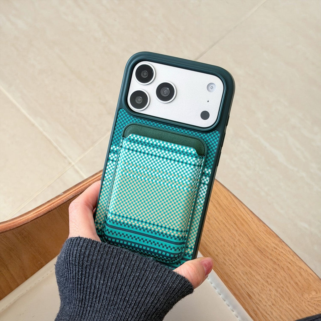 Carbon Fiber Magnetic 2-in-1 Card Holder Protective Case