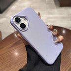 iPhone 16 Series  Leather Texture Bumper Shell Shockproof Lens Case