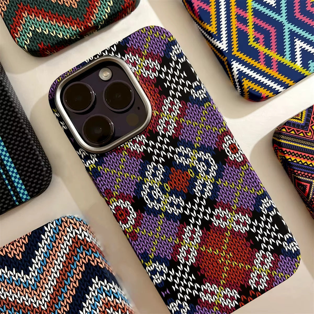 ColorBurst Texture Magnetic Carbon Fiber Case