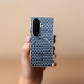 Fine Circle Carbon Fiber Pattern Magnetic Protection Case