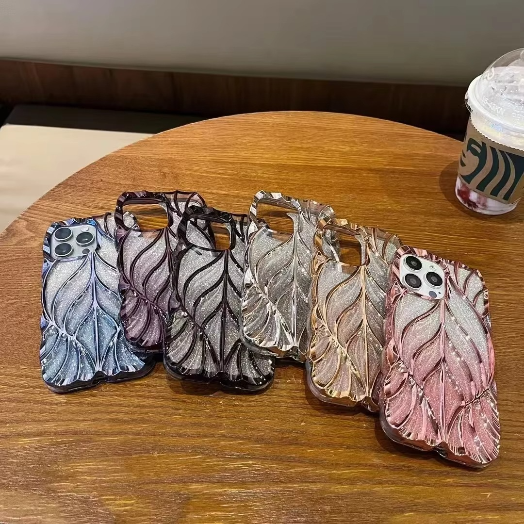 iPhone 16 Series Luxury Electroplated Leaf Case