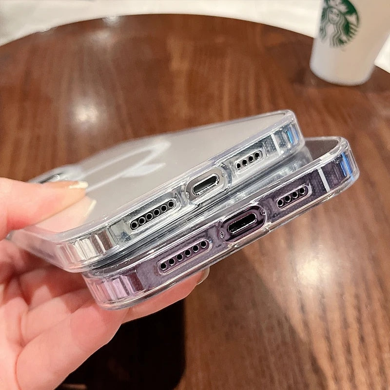 Original Clear Magnetic MagSafe Wireless Charging Case ( Anti-Yellow)