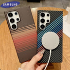 Ultra Thin Carbon Fibre Pattern Metal Lens Hard Case
