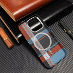 Ultra Thin Carbon Fibre Pattern Metal Lens Hard Case