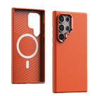 Metal Camera Frame PU Leather Magsafe Case