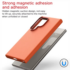 Metal Camera Frame PU Leather Magsafe Case