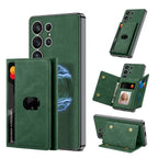 Galaxy S25 Ultra Magnetic Detachable Card Wallet Leather Case