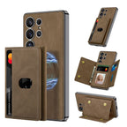 Galaxy S25 Ultra Magnetic Detachable Card Wallet Leather Case