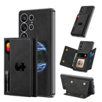 Galaxy S25 Ultra Magnetic Detachable Card Wallet Leather Case