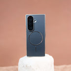 Fine Circle Carbon Fiber Pattern Magnetic Protection Case