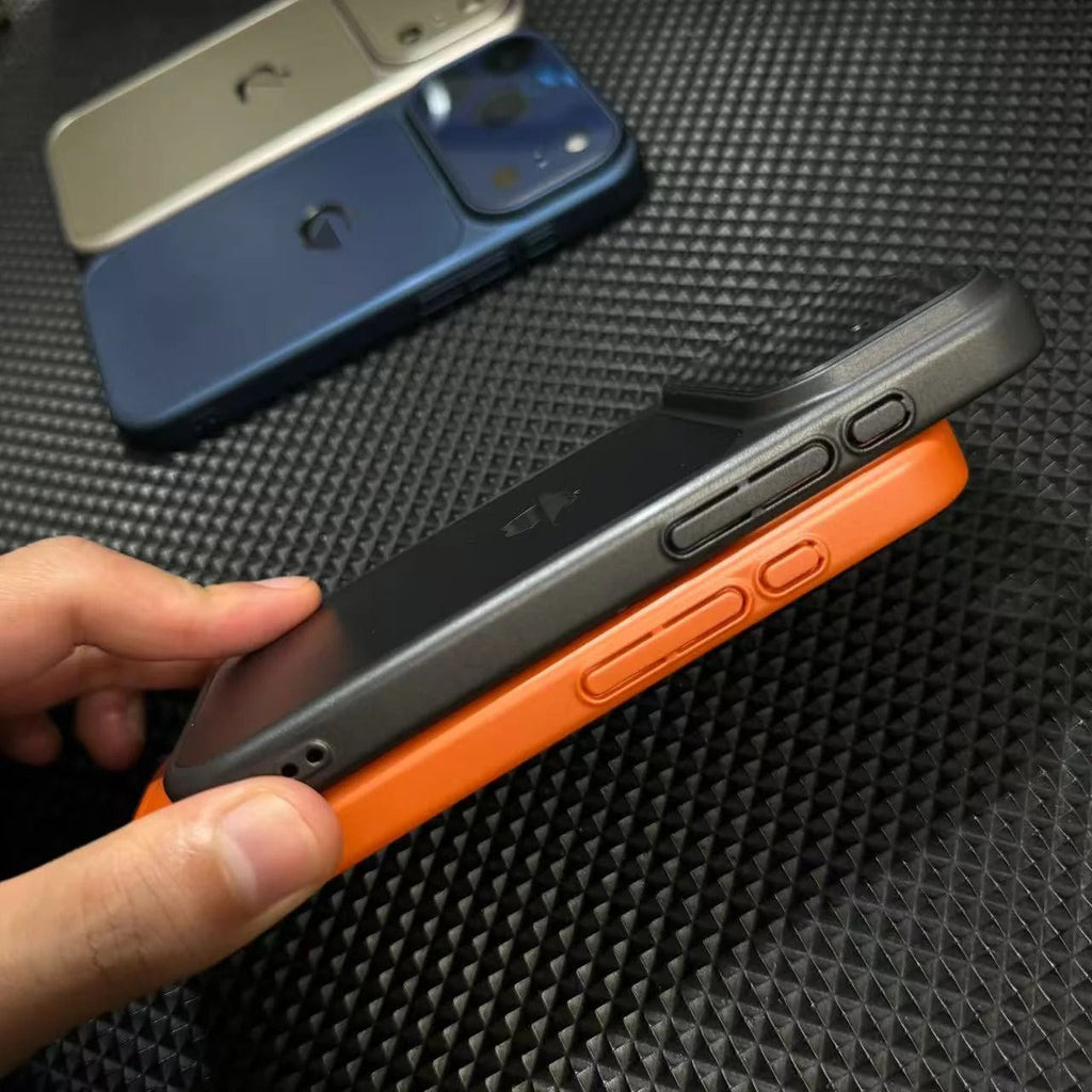 High-End Glass Finish Covert Logo Case for iPhone (Exlusive Case)