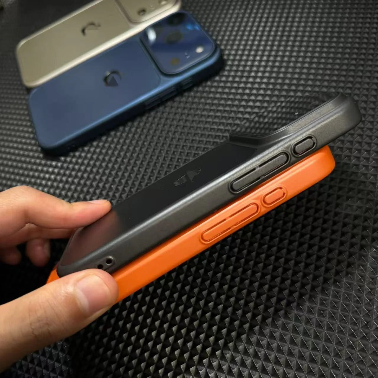 High-End Glass Finish Covert Logo Case for iPhone (Exlusive Case)